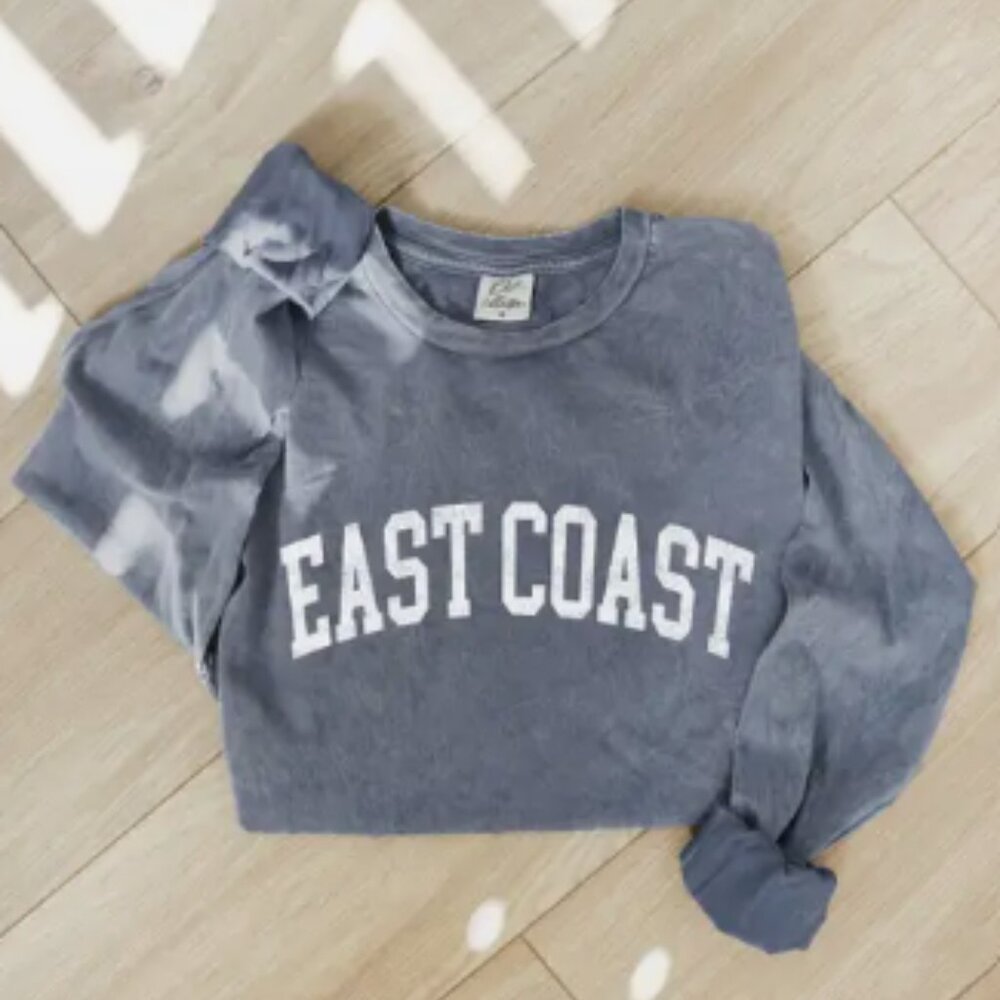 New Oat Collective East Coast Long Sleeve T - Mineral Wash Denim - S, L, XL